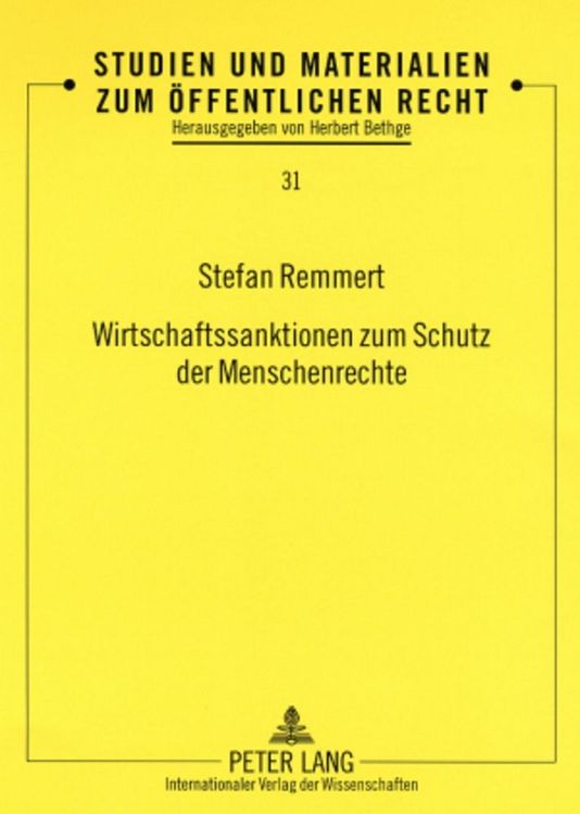 Produktbild: Wirtschaftssanktionen zum Schutz der Menschenrechte