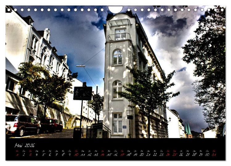 Produktbild: Wuppertal - Stadt der Schwebebahn in HDR (Wandkalender 2026 DIN A4 quer), CALVENDO Monatskalender