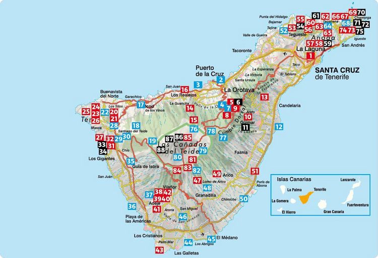 Produktbild: ROTHER Wanderf&uuml;hrer Teneriffa. 88 Touren auf der &raquo;Insel der Gl&uuml;ckseligen&laquo;