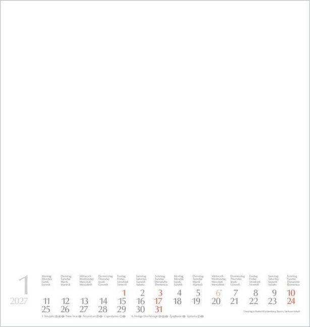 Produktbild: Foto-Malen-Basteln Bastelkalender wei&szlig; gro&szlig; 2027
