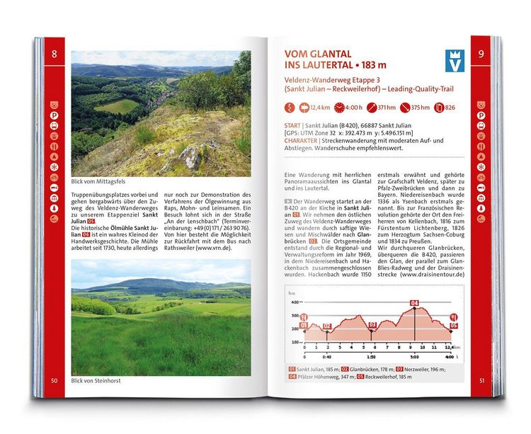 Produktbild: KOMPASS Wanderf&uuml;hrer Nordpf&auml;lzer Bergland, Rheinhessen, 50 Touren