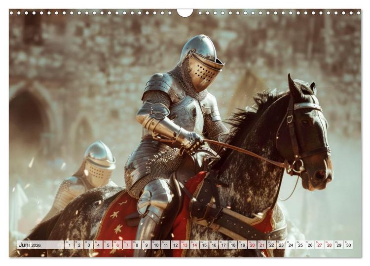 Produktbild: Ritter - Legenden aus Stahl und Ehre (Wandkalender 2026 DIN A3 quer), CALVENDO Monatskalender