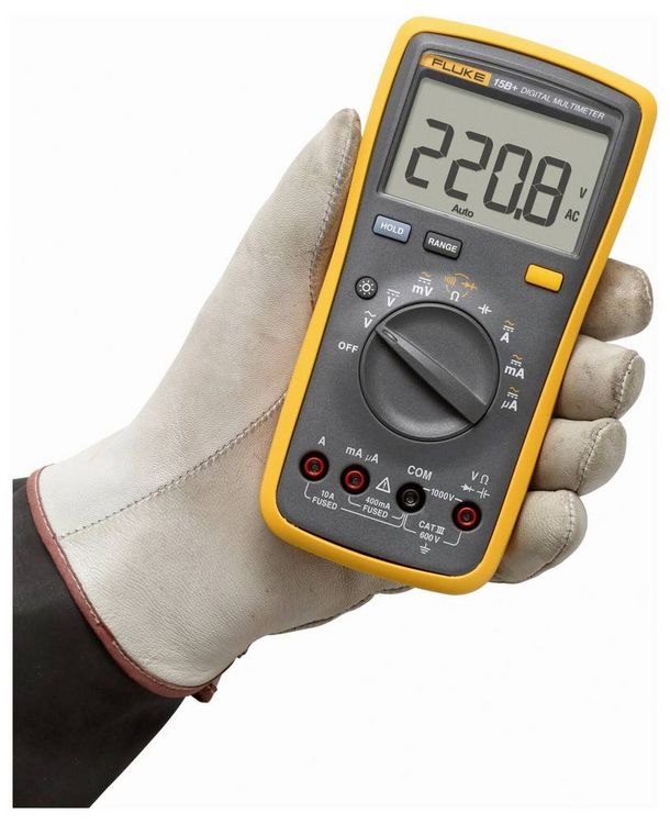 Produktbild: Fluke 15B+/EUR Hand-Multimeter digital CAT III 600V Anzeige (Counts): 4000
