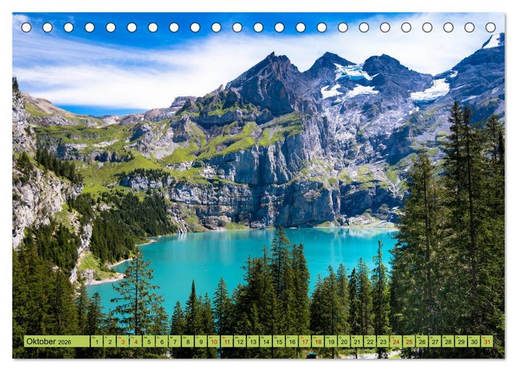 Produktbild: Alpentraum Kandersteg (Tischkalender 2026 DIN A5 quer), CALVENDO Monatskalender