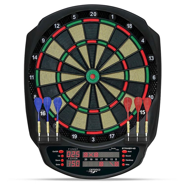 Produktbild: CARROMCO ELEKTRONIK DARTBOARD STRIKER-401, MIT ADAPTER, 3-LOCH ABSTAND