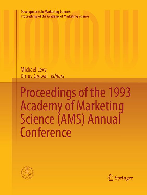 Produktbild: Proceedings of the 1993 Academy of Marketing Science (AMS) Annual Conference