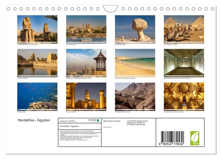Produktbild: Nordafrika - &Auml;gypten (Wandkalender 2027 DIN A4 quer), CALVENDO Monatskalender
