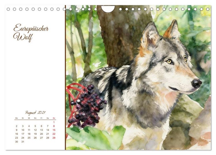 Produktbild: Tiere in Skandinaviens Wildnis (Wandkalender 2027 DIN A4 quer), CALVENDO Monatskalender