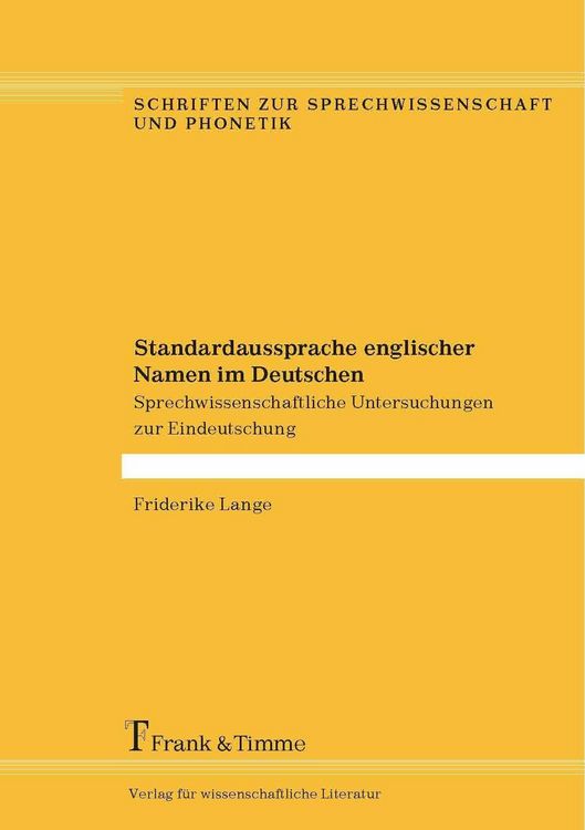 Produktbild: Standardaussprache englischer Namen im Deutschen