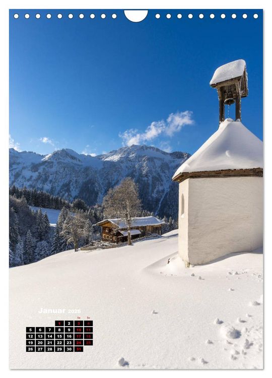 Produktbild: Leichte Wanderziele um Oberstdorf (Wandkalender 2026 DIN A4 hoch), CALVENDO Monatskalender