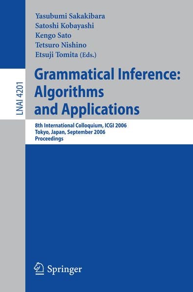 Produktbild: Grammatical Inference: Algorithms and Applications