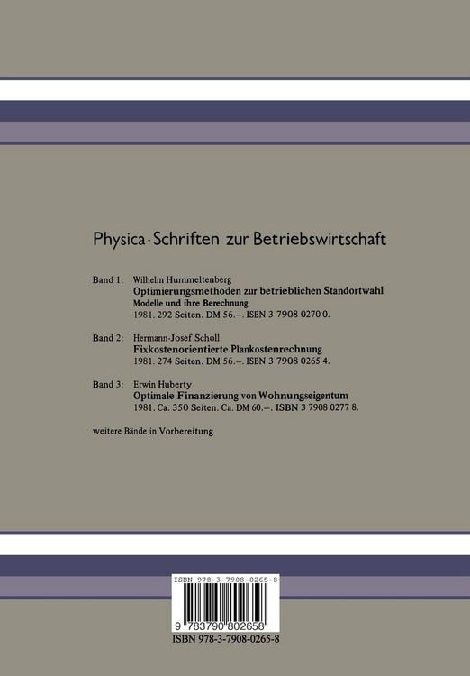 Produktbild: Fixkostenorientierte Plankostenrechnung