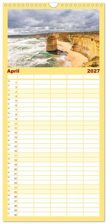 Produktbild: Familienplaner 2027 - Das s&uuml;dliche Australien - vielf&auml;ltig, &uuml;berraschend, unvergesslich mit 5 Spalten (Wandkalender, 21 x 45 cm) CALVENDO
