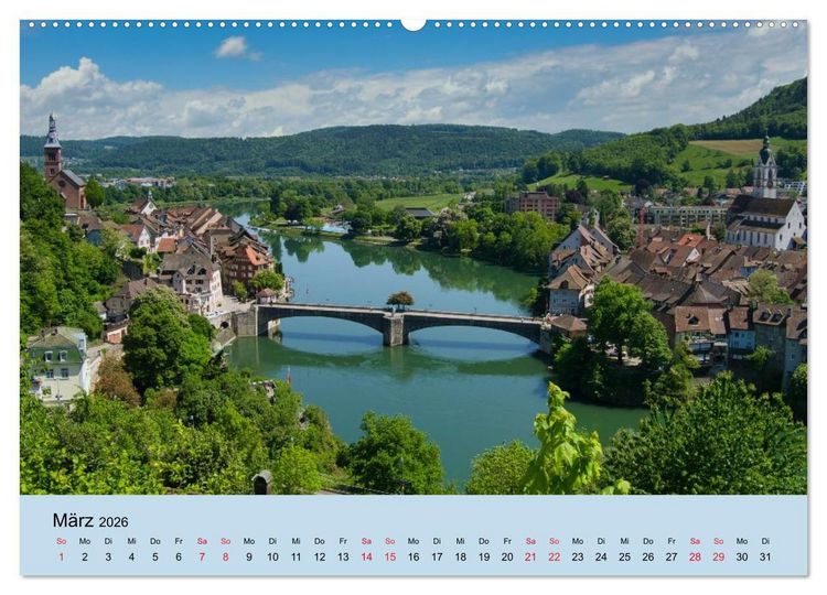 Produktbild: Impressionen vom Hochrhein (hochwertiger Premium Wandkalender 2026 DIN A2 quer), Kunstdruck in Hochglanz