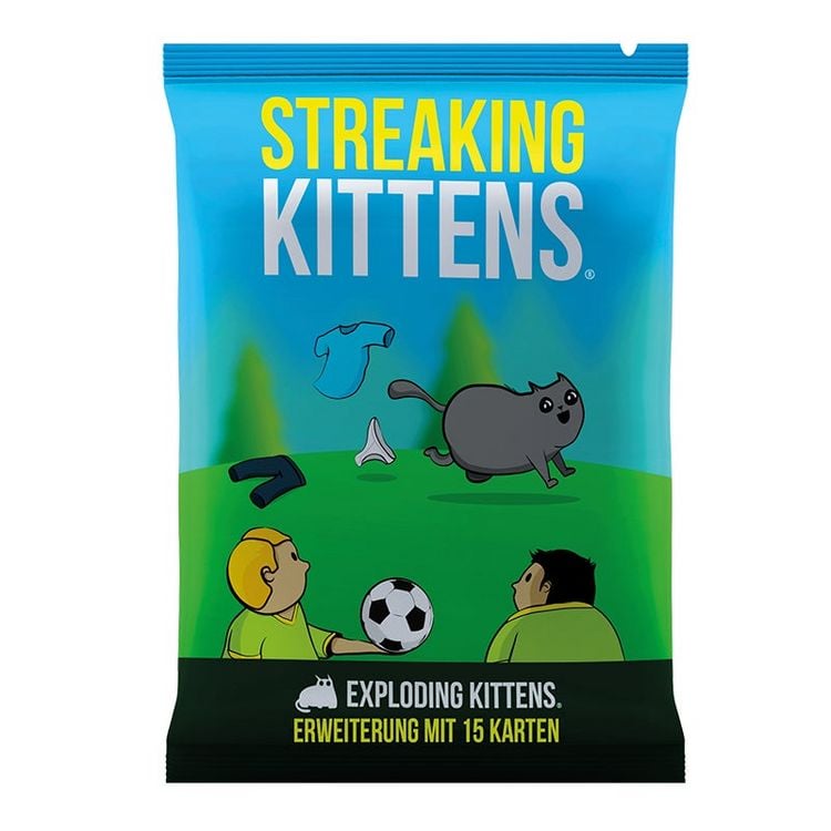 Produktbild: Asmodee EXKD0015 - Exploding Kittens, Streaking Kittens, Erweiterung, Kartenspiel, Partyspiel