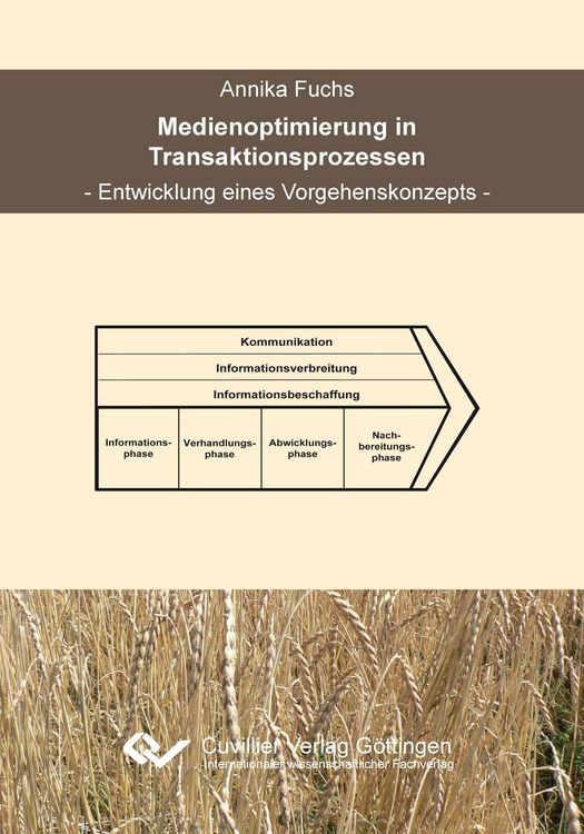 Produktbild: Medienoptimierung in Transaktionsprozessen - Entwicklung eines Vorgehenskonzepts -