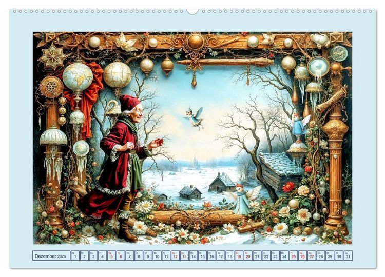 Produktbild: Die geheime Zauberwelt der alten Damen (Wandkalender 2026 DIN A2 quer), CALVENDO Monatskalender