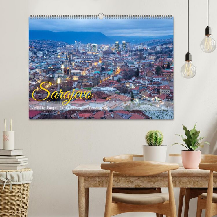 Produktbild: Sarajevo - Vielf&auml;ltige Hauptstadt von Bosnien und Herzegowina (Wandkalender 2026 DIN A2 quer), CALVENDO Monatskalender