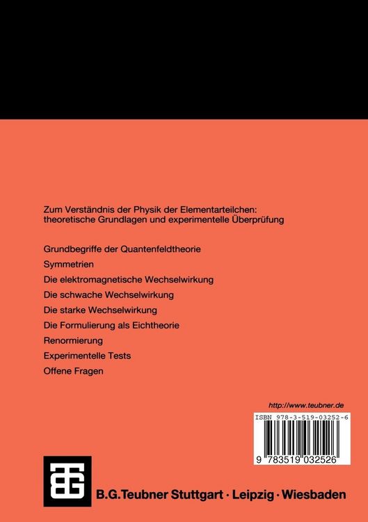 Produktbild: Theorie der Elementarteilchen