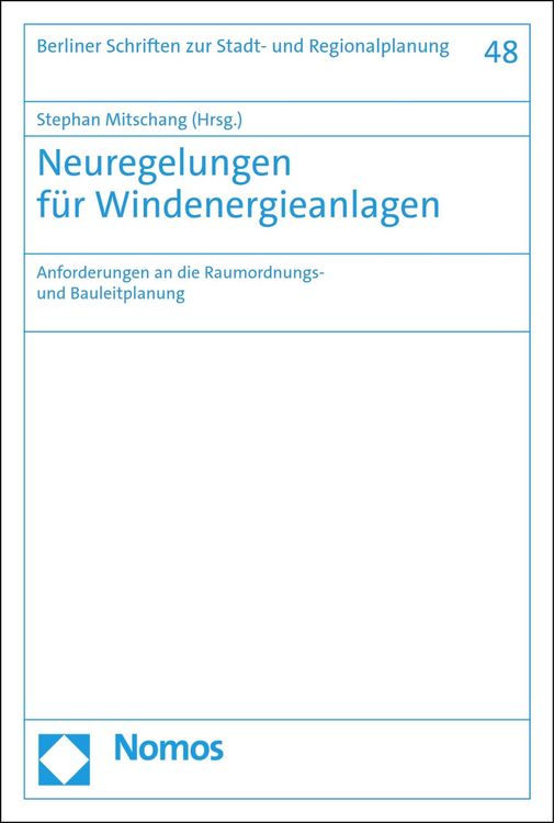 Produktbild: Neuregelungen f&uuml;r Windenergieanlagen