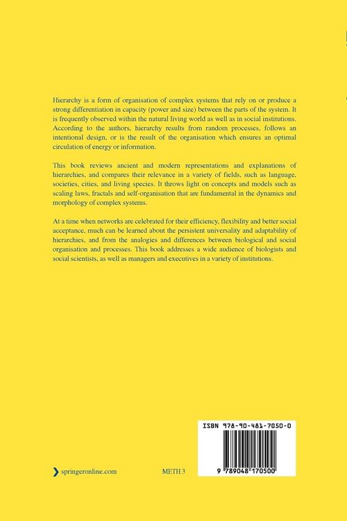 Produktbild: Hierarchy in Natural and Social Sciences