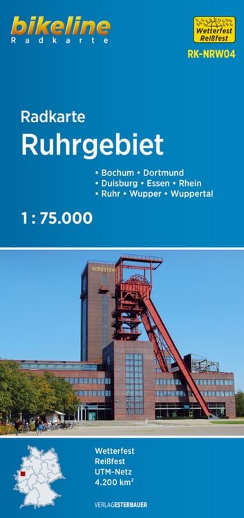 Produktbild: Bikeline Radkarte Deutschland Ruhrgebiet 1 : 75 000 (RK-NRW04)