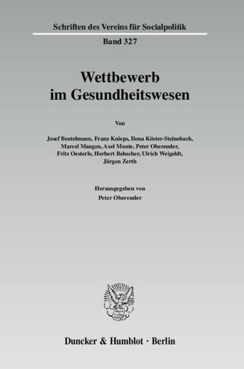 Produktbild: Wettbewerb im Gesundheitswesen.
