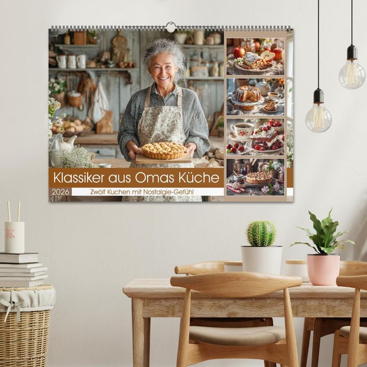 Produktbild: Klassiker aus Omas K&uuml;che - Zw&ouml;lf Kuchen mit Nostalgie-Gef&uuml;hl (Wandkalender 2026 DIN A2 quer), CALVENDO Monatskalender