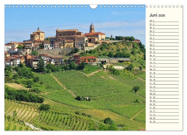 Produktbild: Die Langhe - Im Herzen des Piemonts (Wandkalender 2026 DIN A3 quer), CALVENDO Monatskalender