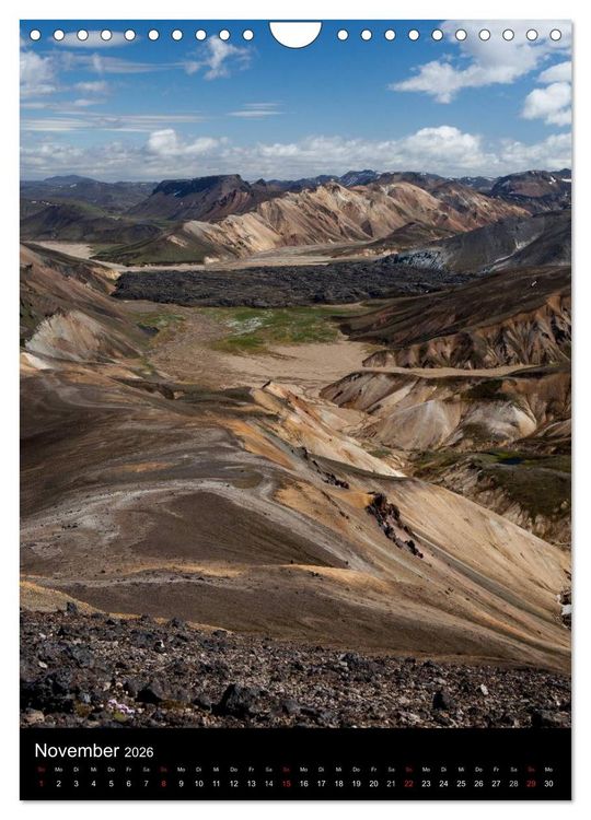 Produktbild: Island - Der Laugavegur-Kalender 2026 (Wandkalender 2026 DIN A4 hoch), CALVENDO Monatskalender