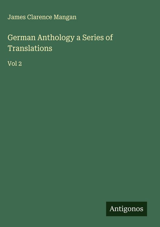 Produktbild: German Anthology a Series of Translations