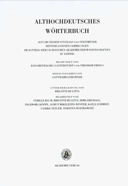 Produktbild: Althochdeutsches W&ouml;rterbuch / Band VI: M&ndash;N. 9. Lieferung (minnon bis mit)