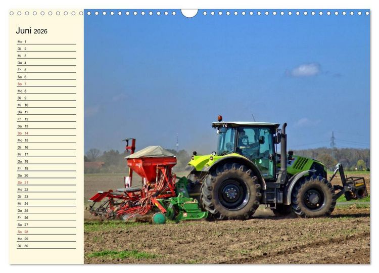 Produktbild: Landwirtschaftliche Maschinen im Einsatz (Wandkalender 2026 DIN A3 quer), CALVENDO Monatskalender