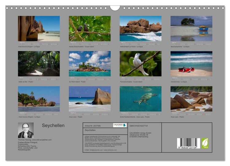 Produktbild: Seychellen (Wandkalender 2026 DIN A3 quer), CALVENDO Monatskalender