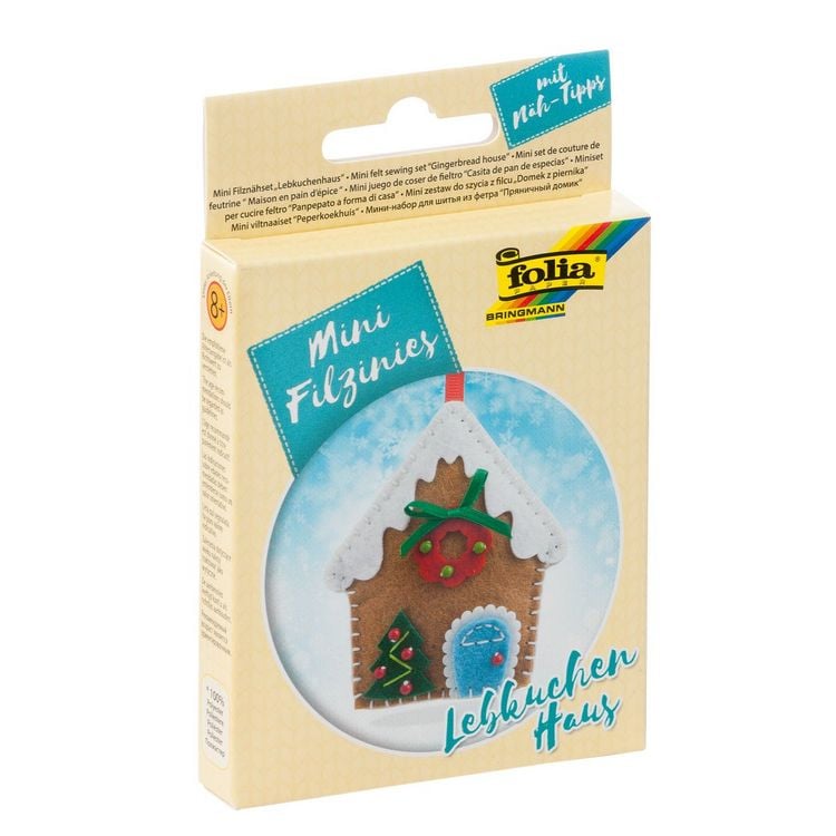 Produktbild: folia Filzn&auml;hset Mini Filzinies Lebkuchen 19 Teile