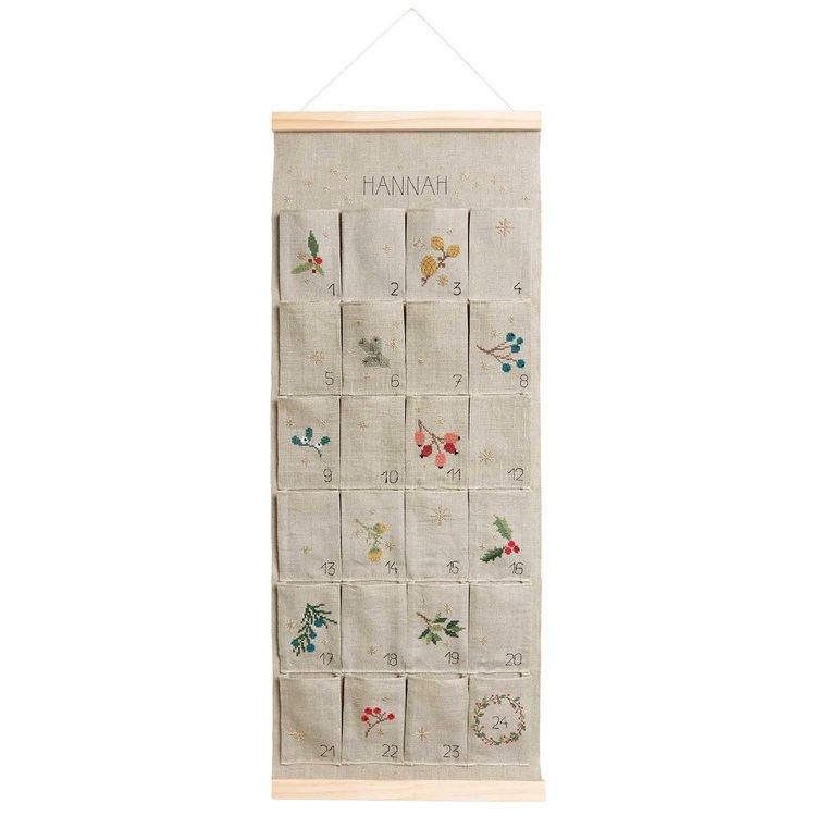 Produktbild: Stickpackung Gez&auml;hlter Kreuzstich, Adventskalender mit Tasch