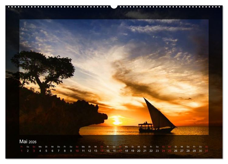 Produktbild: Sansibar (Wandkalender 2026 DIN A2 quer), CALVENDO Monatskalender