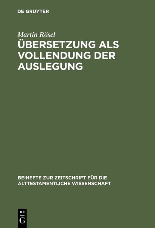Produktbild: &Uuml;bersetzung als Vollendung der Auslegung