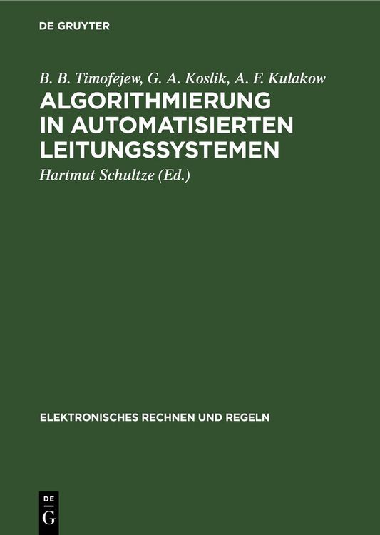 Produktbild: Algorithmierung in automatisierten Leitungssystemen