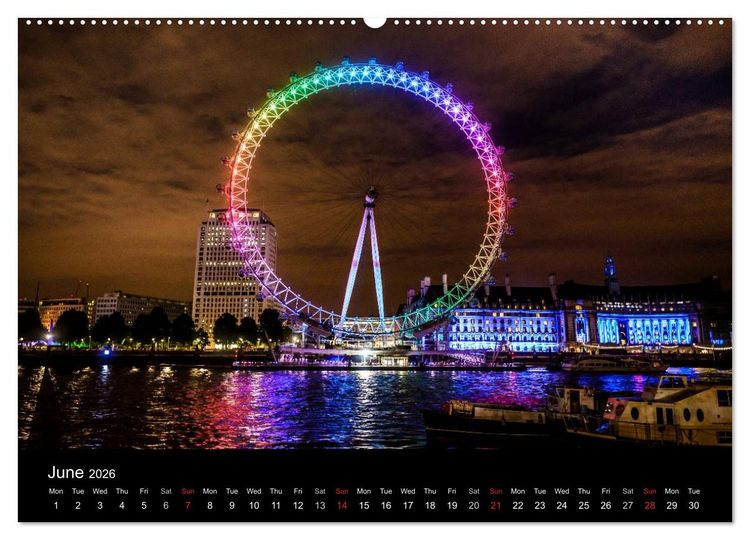 Produktbild: London 2026 (High Quality Premium Wall Calendar 2026 DIN A2 landscape),CALVENDO 12 Month Wall Calendar