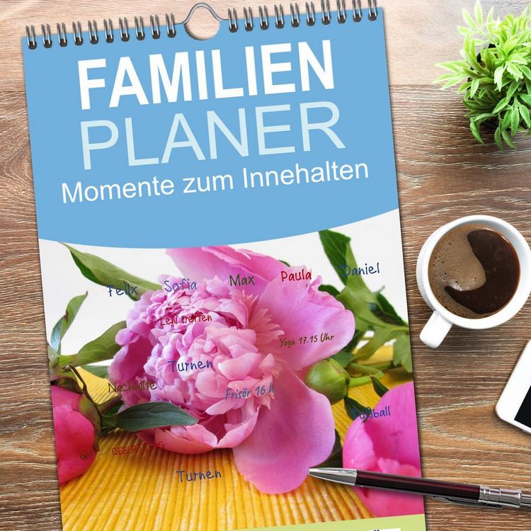 Produktbild: Familienplaner 2026 - Momente zum Innehalten mit 5 Spalten (Wandkalender, 21 x 45 cm) CALVENDO