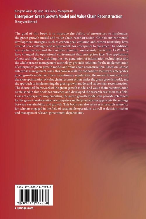 Produktbild: Enterprises&rsquo; Green Growth Model and Value Chain Reconstruction
