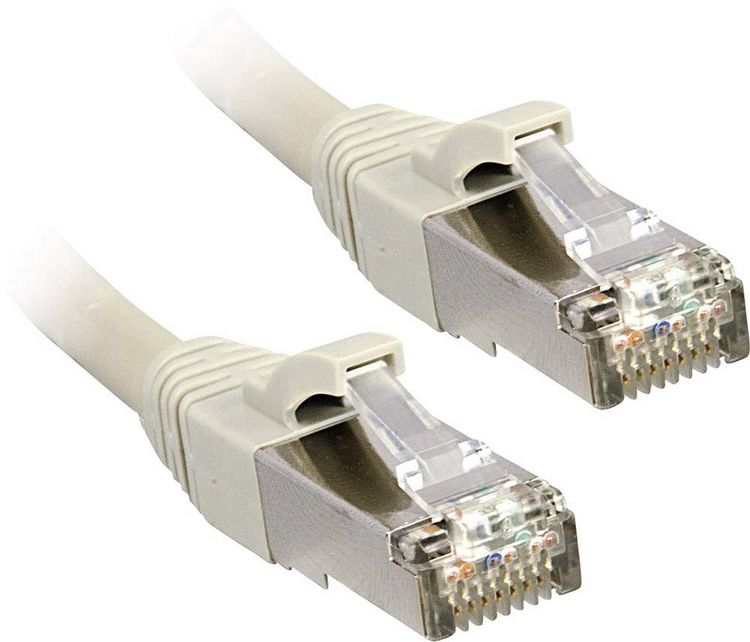 Produktbild: LINDY 47246 RJ45 Patchkabel CAT 6 F/UTP 5.00m Grau mit Rastnasenschutz 1St.