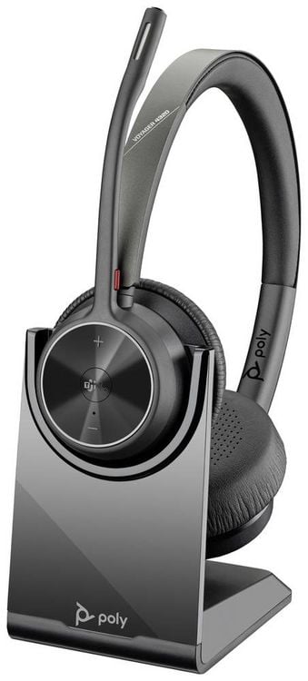 Produktbild: HP Poly Voyager 4320-M +BT700 Dongle On Ear Headset Bluetooth&reg; Stereo Schwarz Noise Cancelling Lautst&auml;rkeregelung, Mikrofon-Stummschaltung Computer