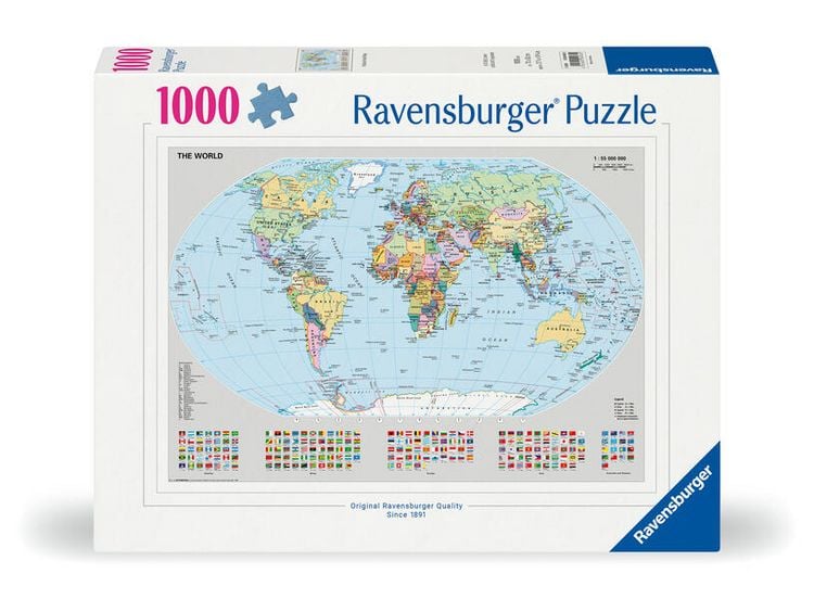 Produktbild: Erwachsenenpuzzle 1000 Teile - Politische Weltkarte