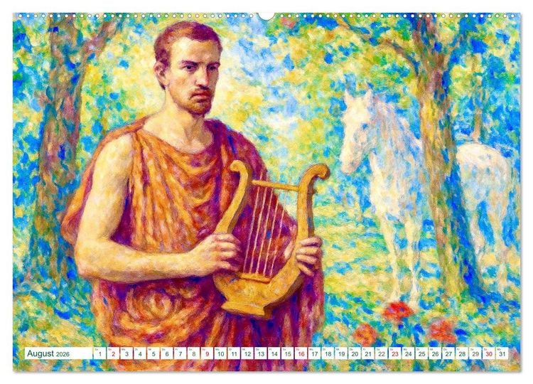 Produktbild: Rainer Maria Rilke. Sein Leben, seine Werke (hochwertiger Premium Wandkalender 2026 DIN A2 quer), Kunstdruck in Hochglanz