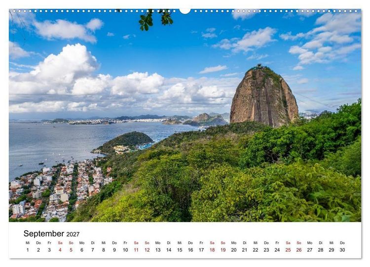 Produktbild: Rio de Janeiro - Kontraste. Farben. Licht (hochwertiger Premium Wandkalender 2027 DIN A2 quer), Kunstdruck in Hochglanz