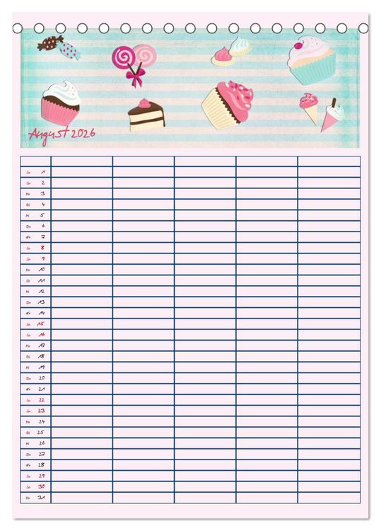 Produktbild: Unser buntes Familienleben (Tischkalender 2026 DIN A5 hoch), CALVENDO Monatskalender