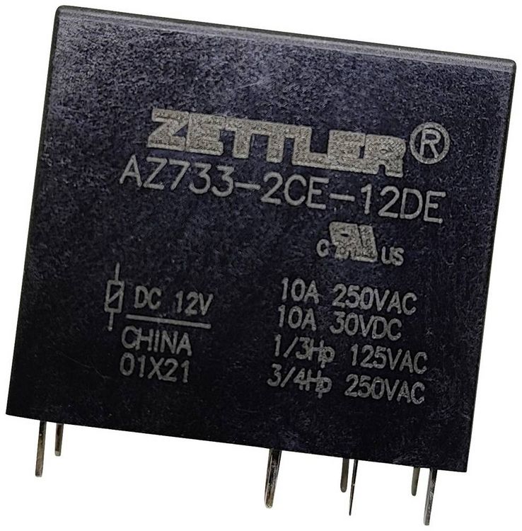 Produktbild: Zettler Electronics AZ733-2CE-6DE Printrelais 6 V/DC 12A 2 Wechsler 1St.