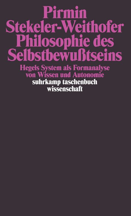 Produktbild: Philosophie des Selbstbewu&szlig;tseins